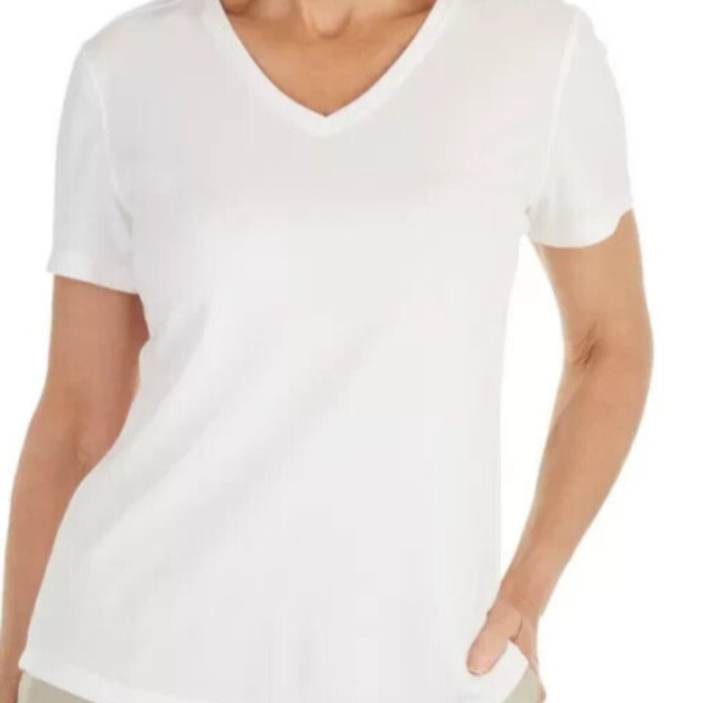 NWT Reel Legends Women's Medium Freeline V-Neck Performance Short Sleeve Shirt